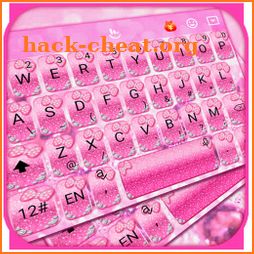 Pink Glitter Bowknot Keyboard Theme icon