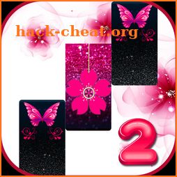 Pink Glitter Butterfly Piano Tiles 2019 icon