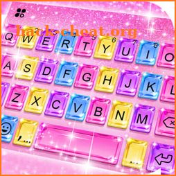 Pink Glitter Crystal Keyboard Background icon