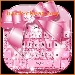 Pink Glitter Diamond Bowknot Keyboard Theme icon