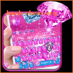 Pink Glitter Diamond Keyboard Theme icon