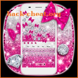 Pink Glitter Gravity keyboard icon