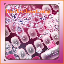 Pink Glitter Love Butterfly Keyboard icon