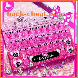 Pink Glitter Minny Keyboard Theme icon