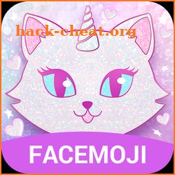Pink Glitter Unicorn Cat Keyboard Theme for Girls icon