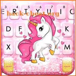 Pink Glitter Unicorn Keyboard Theme icon