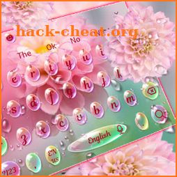 Pink Glossy Flower keyboard Theme icon