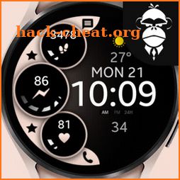 Pink Gold Digital Watch Face icon