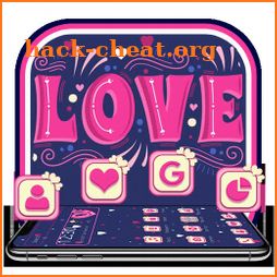 Pink Graffiti Love Heart Theme icon