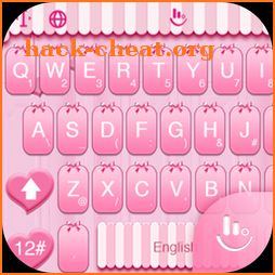 Pink Heart Bow Keyboard Theme icon