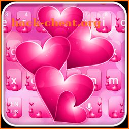 Pink Heart Crystal Keyboard icon