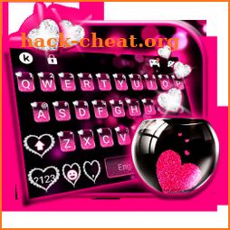 Pink Heart Glass Keyboard Theme icon