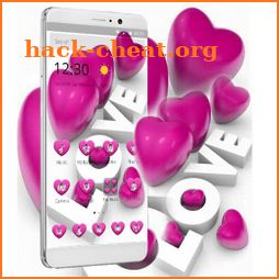 Pink Heart Love Romantic Theme icon