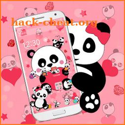 Pink Heart Panda Love Theme icon