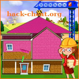 Pink House Construction: Home Builder Games icon