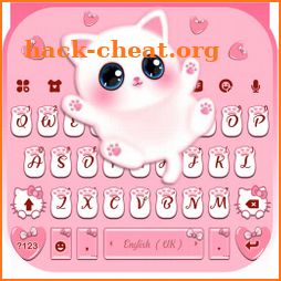 Pink Kitten Paws Keyboard Background icon