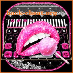 Pink Lollipop Lips Keyboard icon