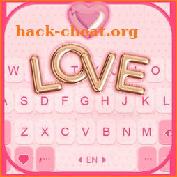 Pink Love Balloons Keyboard Background icon