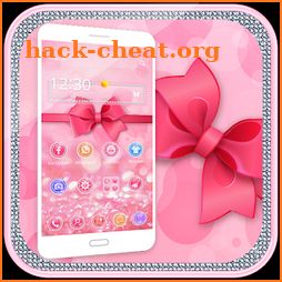 Pink Love Bowknot Theme icon