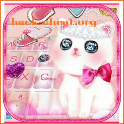 Pink Love Cat Keyboard Theme icon