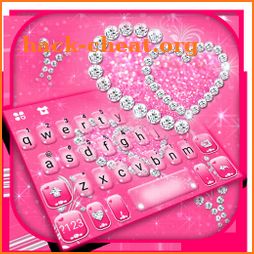 Pink Love Diamonds Keyboard Theme icon