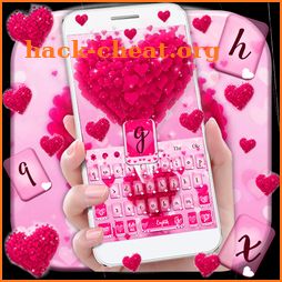 Pink Love Heart Keyboard Theme icon