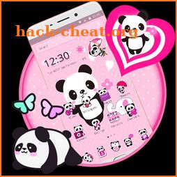Pink Lovely Panda Theme icon