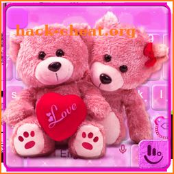 Pink Lovely Teddy Bear Keyboard Theme icon