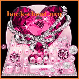 Pink Luxurious Love Diamonds Keyboard icon