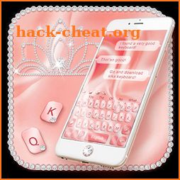 Pink Luxury Diamond Crown Keyboard Theme icon