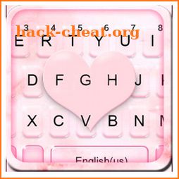 Pink Marble Heart Keyboard Theme icon