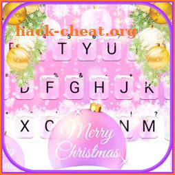 Pink Merry Christmas Keyboard Background icon