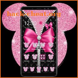 Pink Mouse Bowknot Diamond Theme icon