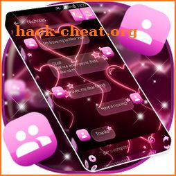 Pink Neon SMS icon