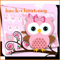 Pink Owl Keyboard Theme icon