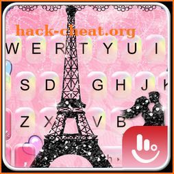 Pink Paris Eiffel Keyboard Theme icon
