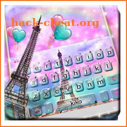 Pink Paris Eiffel Tower love Keyboard icon