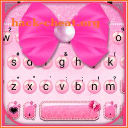 Pink Pearls Bowtie Keyboard Theme icon