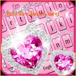 Pink Princess Diamonds Keyboard icon