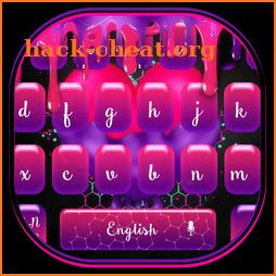 Pink Purple Heart Keyboard icon