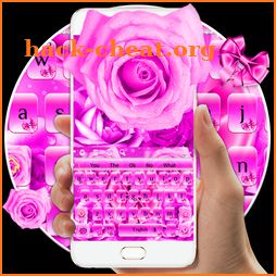 Pink Rose bow Keyboard icon