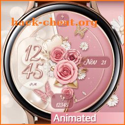 Pink Rose Curve_Watchface icon