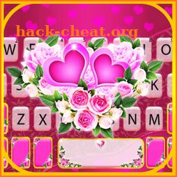 Pink Rose Flower Keyboard Theme icon