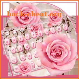 Pink Rose Flower Wallpaper Keyboard icon