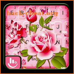 Pink Rose Garden Keyboard Theme icon