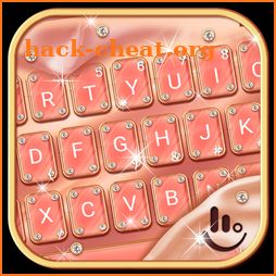 Pink Rose Gold Silk Keyboard Theme icon