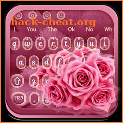 Pink Rose Keyboard icon