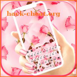 Pink Rose Romance Keyboard Background icon