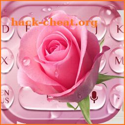 Pink Rose Water Drop Keyboard icon