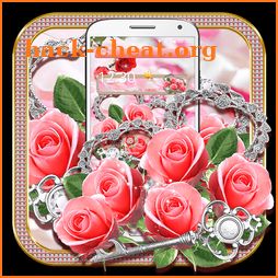 Pink Roses Romantic Diamond Theme icon